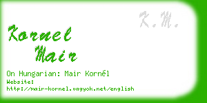 kornel mair business card
